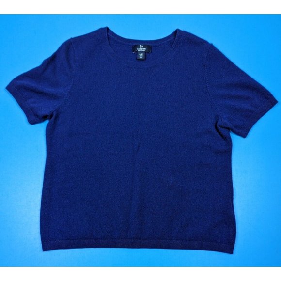 Lands' End Sweaters Lands End 0 Cashmere Purple Short Sleeve